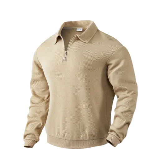 Herren Strickpullover mit Viertelreißverschluss 0