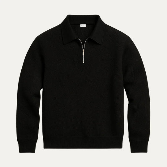 Herren Strickpullover mit Viertelreißverschluss 2