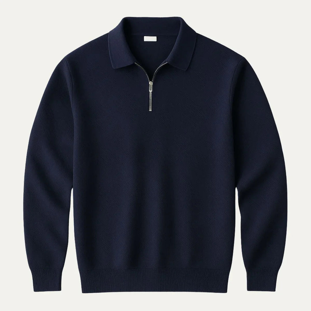Herren Strickpullover mit Viertelreißverschluss 3