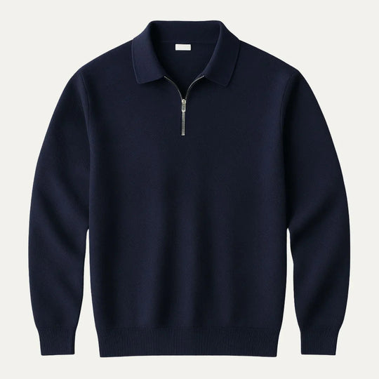 Herren Strickpullover mit Viertelreißverschluss 3