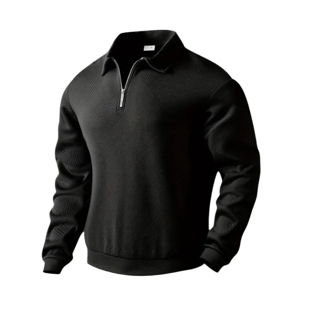 Herren Strickpullover mit Viertelreißverschluss 7