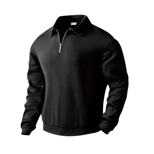 Herren Strickpullover mit Viertelreißverschluss 7