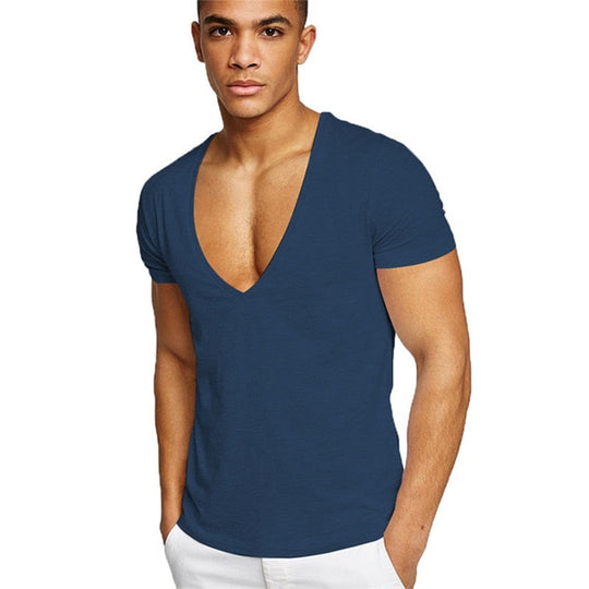 Herren T-Shirt mit tiefem V-Ausschnitt 4