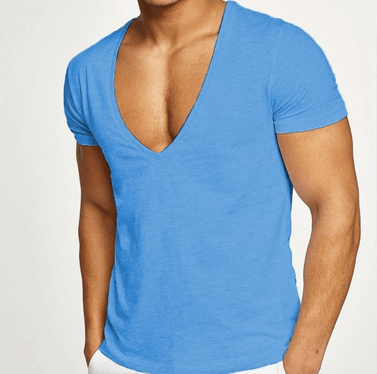 Herren T-Shirt mit tiefem V-Ausschnitt 8
