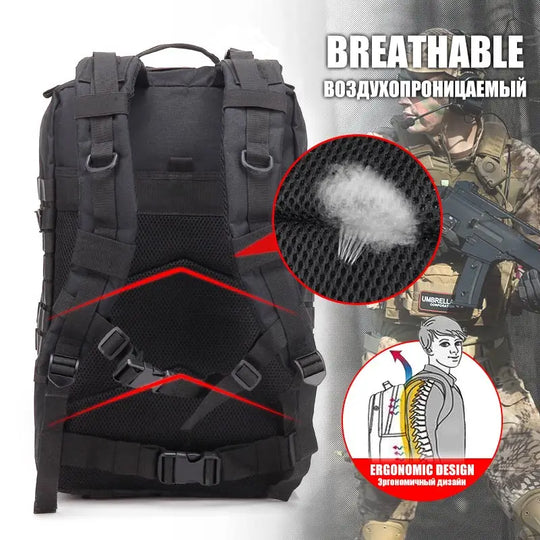 Herren Taktischer Rucksack 50L für Outdoor-Aktivitäten 3