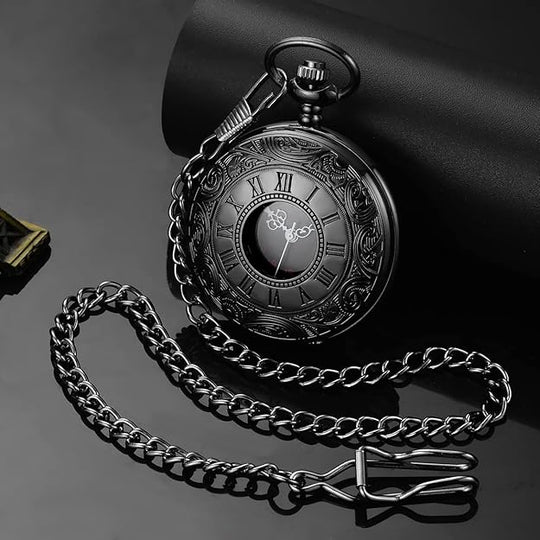 Herren Taschenuhr Vintage Stil mit Kette für stilvolle Anlässe 3