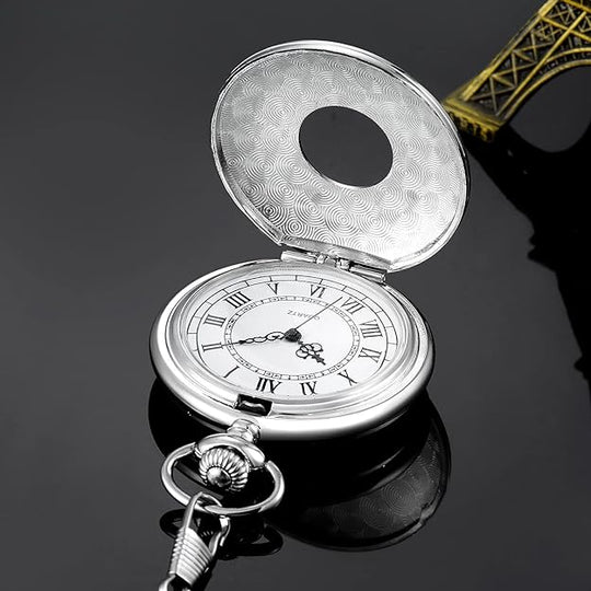 Herren Taschenuhr Vintage Stil mit Kette für stilvolle Anlässe 5