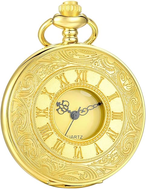 Herren Taschenuhr Vintage Stil mit Kette für stilvolle Anlässe 7