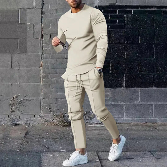 Herren Trainingsanzug Langarm Polyester Sportanzug für Aktive 6