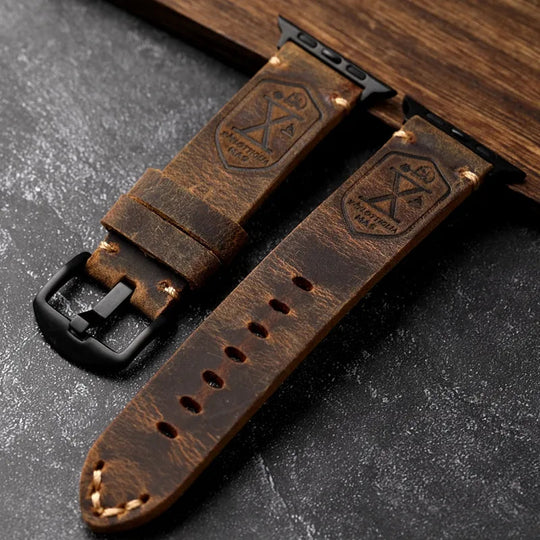Herren Uhrenarmband Vintage-Style für Apple Watch 0