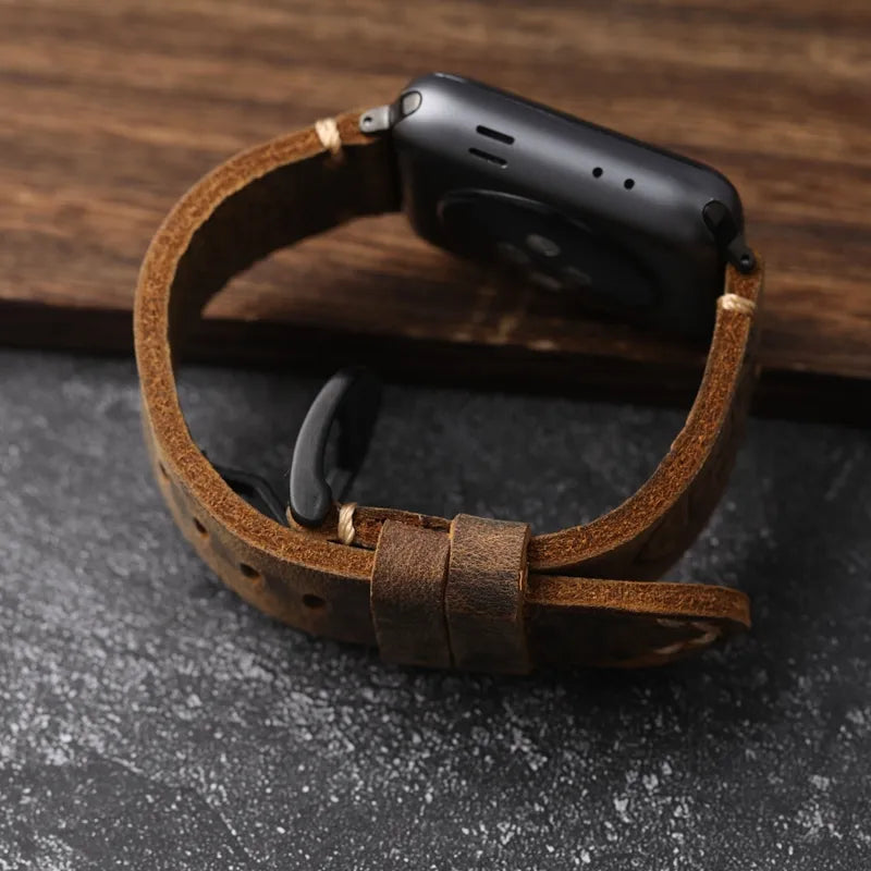 Herren Uhrenarmband Vintage-Style für Apple Watch 4