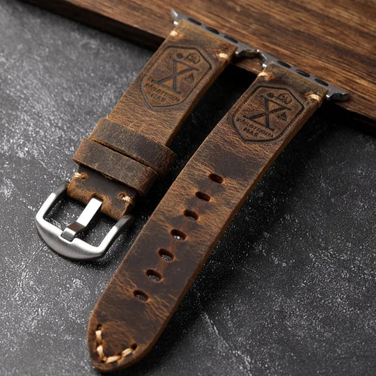 Herren Uhrenarmband Vintage-Style für Apple Watch 5