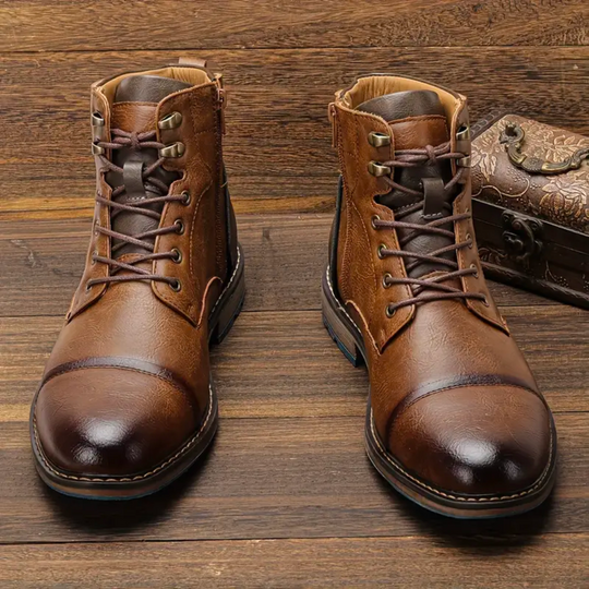 Herren Vintage Lederschuhe im klassischen Stil 1