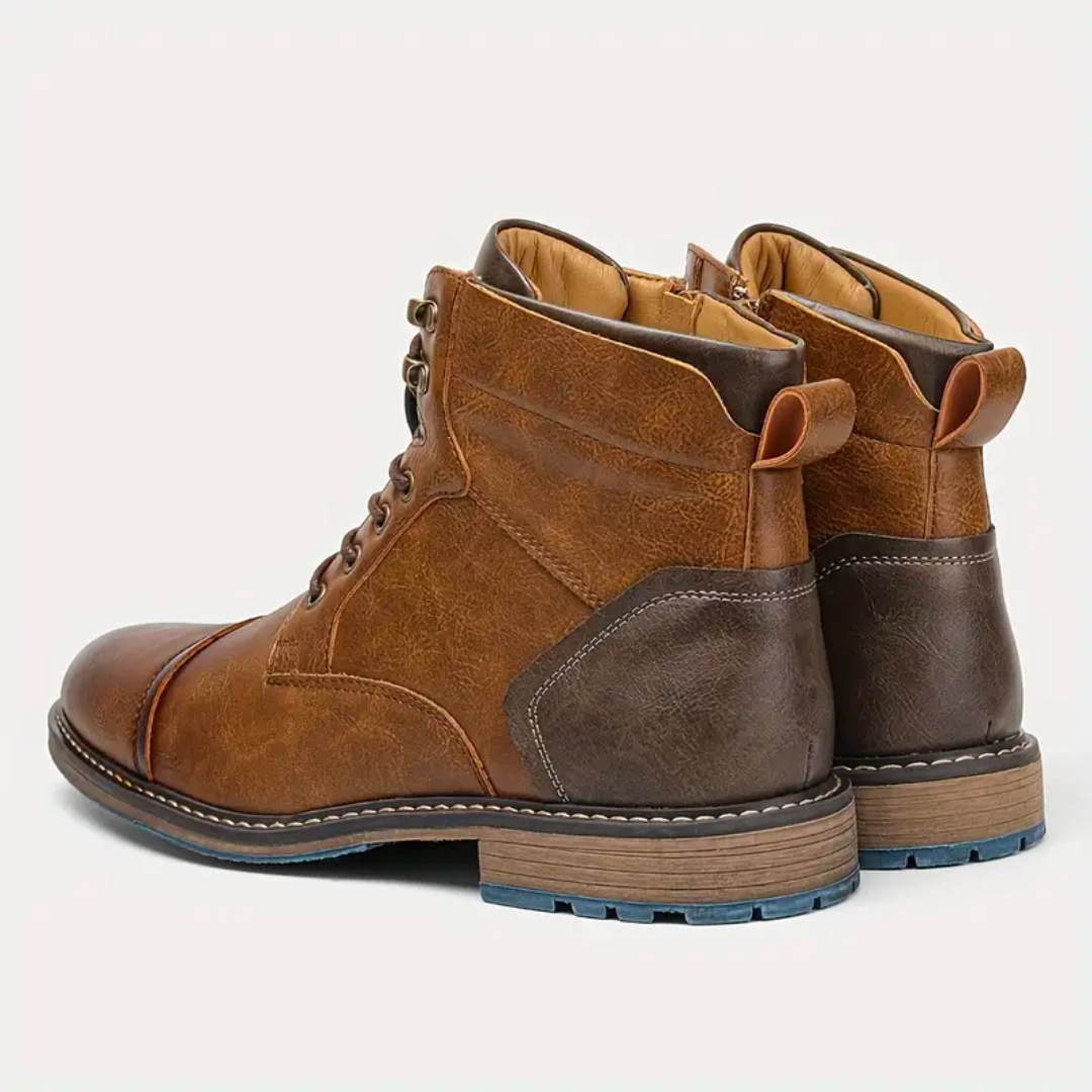 Herren Vintage Lederschuhe im klassischen Stil 4