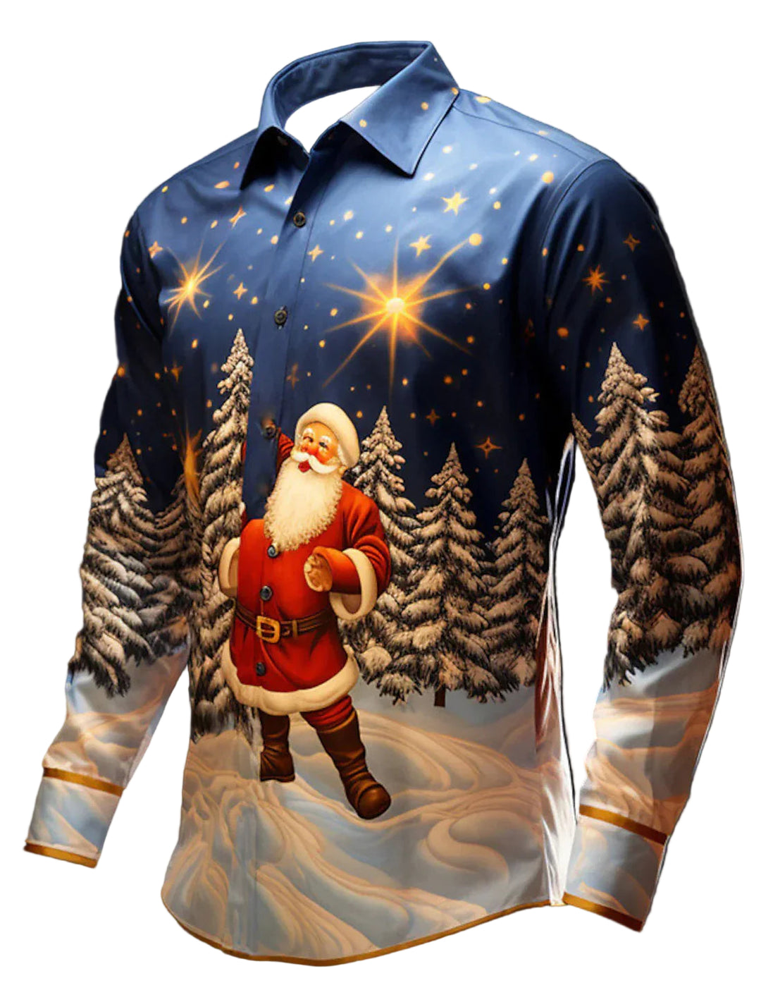 Herren Weihnachtshemd Festlich Modernes Design für Feste und Feiern 0