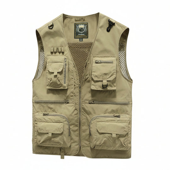 Herren Weste Outdoor Funktionsweste Viktor mit Taschen für Angeln Wandern Camping 0
