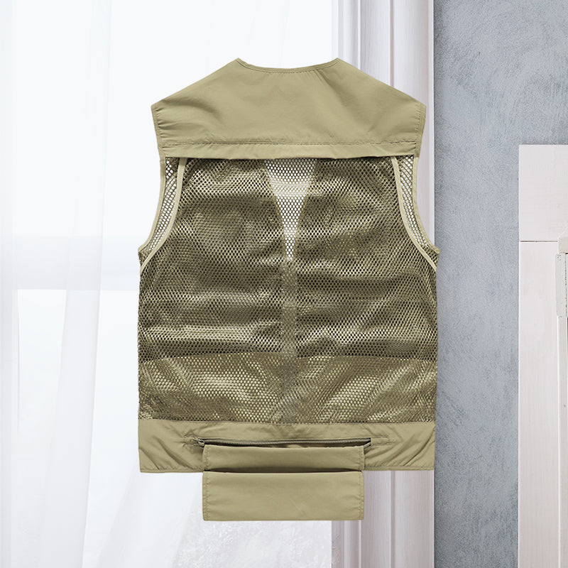 Herren Weste Outdoor Funktionsweste Viktor mit Taschen für Angeln Wandern Camping 3