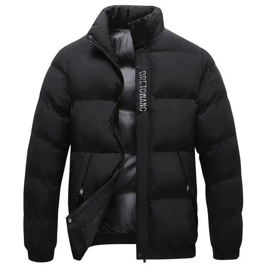 Herren Winterjacke mit Kragen und verstellbarer Kapuze 2