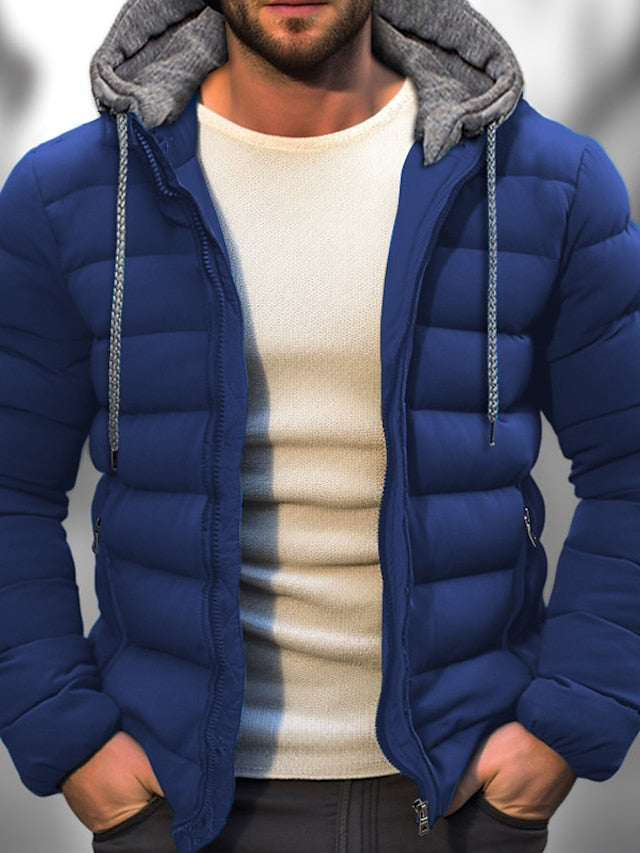 Herren Wintermantel Mit Kapuze Und Verstellbarem Kordelzug Für Kalte Tage 1