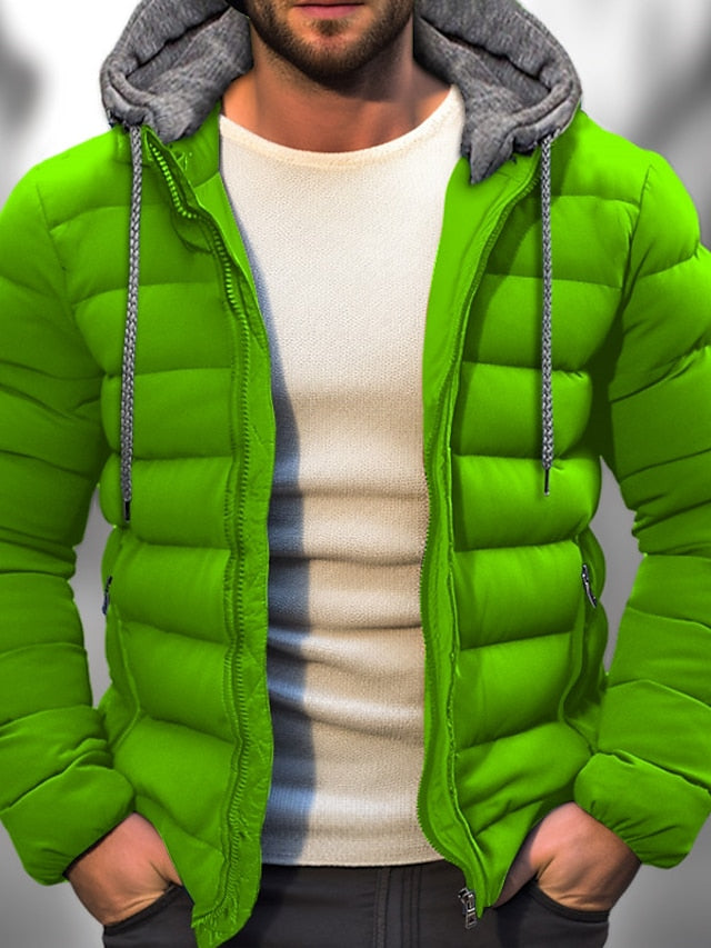 Herren Wintermantel Mit Kapuze Und Verstellbarem Kordelzug Für Kalte Tage 5