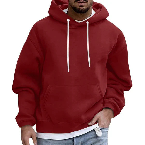 Herren Zip Hoodie Oversized Baumwolle mit Taschen für Alltag und Freizeit 3
