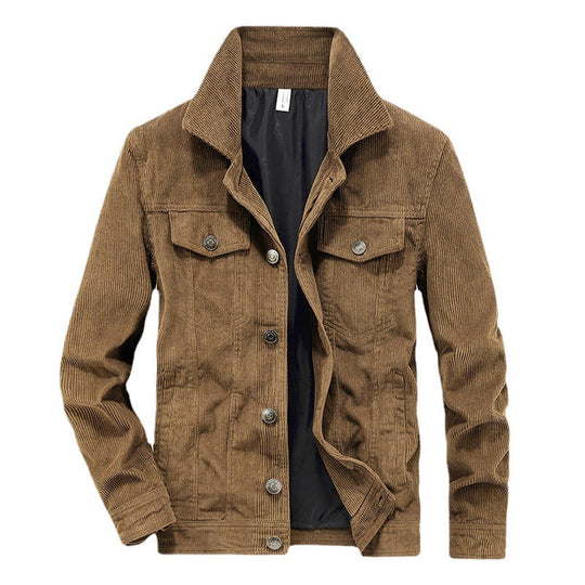 Herrenjacke Lässiger Stil Mit Praktischen Taschen 0