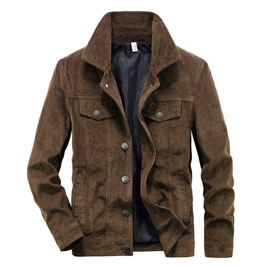 Herrenjacke Lässiger Stil Mit Praktischen Taschen 1