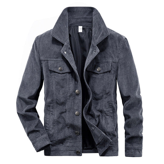 Herrenjacke Lässiger Stil Mit Praktischen Taschen 3