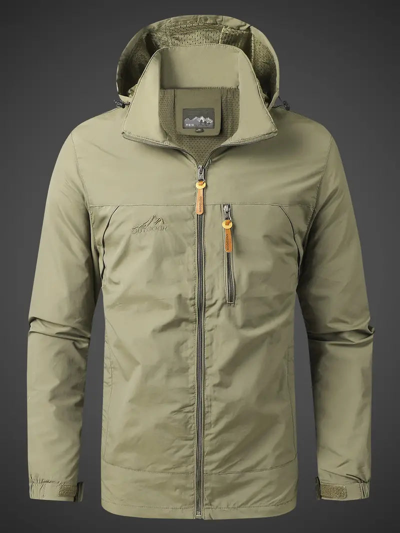 Herrenjacke Wind- und Wasserabweisend für Outdoor-Aktivitäten aus Weichem, Langlebigem Stoff 7