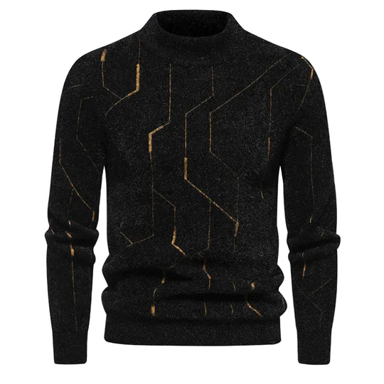 Herrenpullover Klassisch Gestrickt Bequeme Passform 0