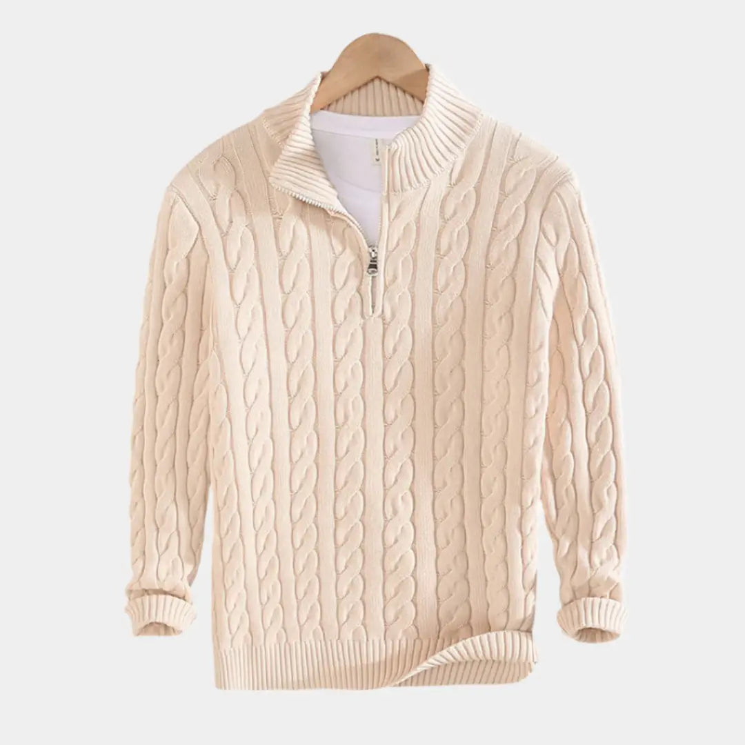 Herrenpullover Mit Halbem Reißverschluss Modern Design 0
