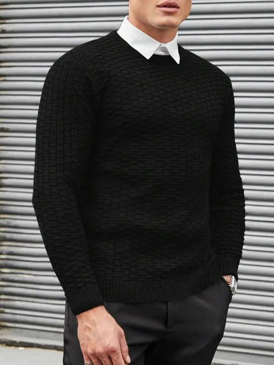 Herrenpullover Modern mit Jacquarddesign für Vielseitige Anlässe 3