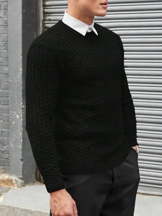 Herrenpullover Modern mit Jacquarddesign für Vielseitige Anlässe 4