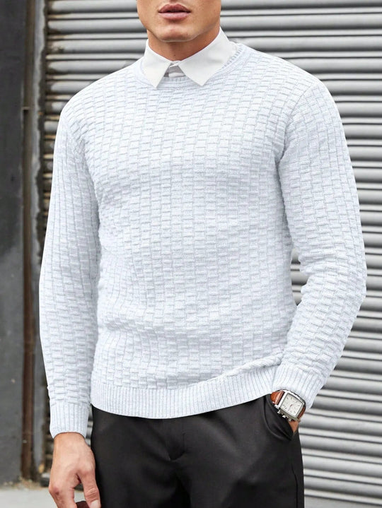 Herrenpullover Modern mit Jacquarddesign für Vielseitige Anlässe 7