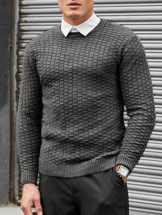 Herrenpullover Modern mit Jacquarddesign für Vielseitige Anlässe 8