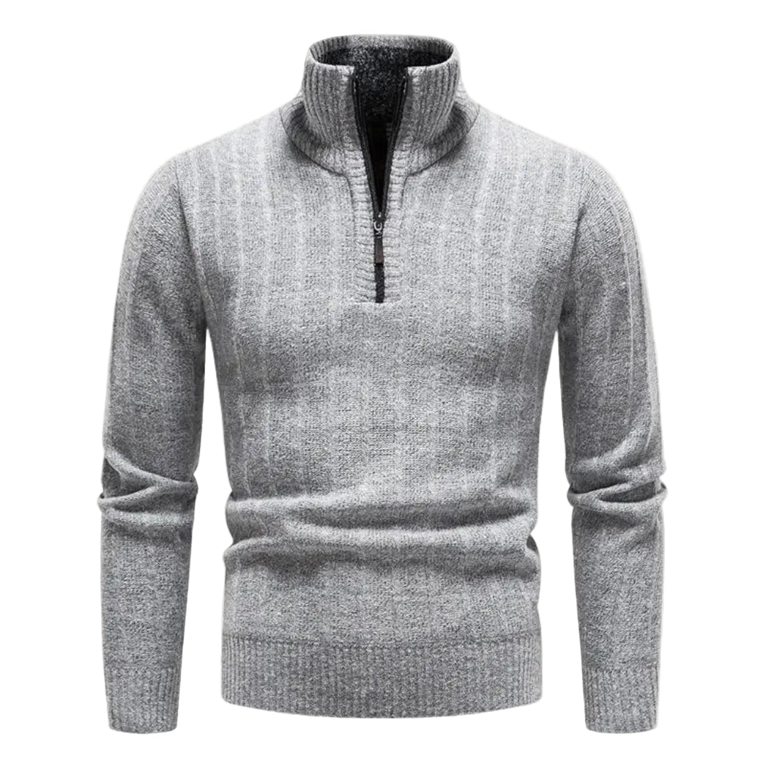 Herrenpullover Viertelpullover mit Reißverschluss und Modernem Design 0