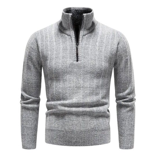 Herrenpullover Viertelpullover mit Reißverschluss und Modernem Design 0