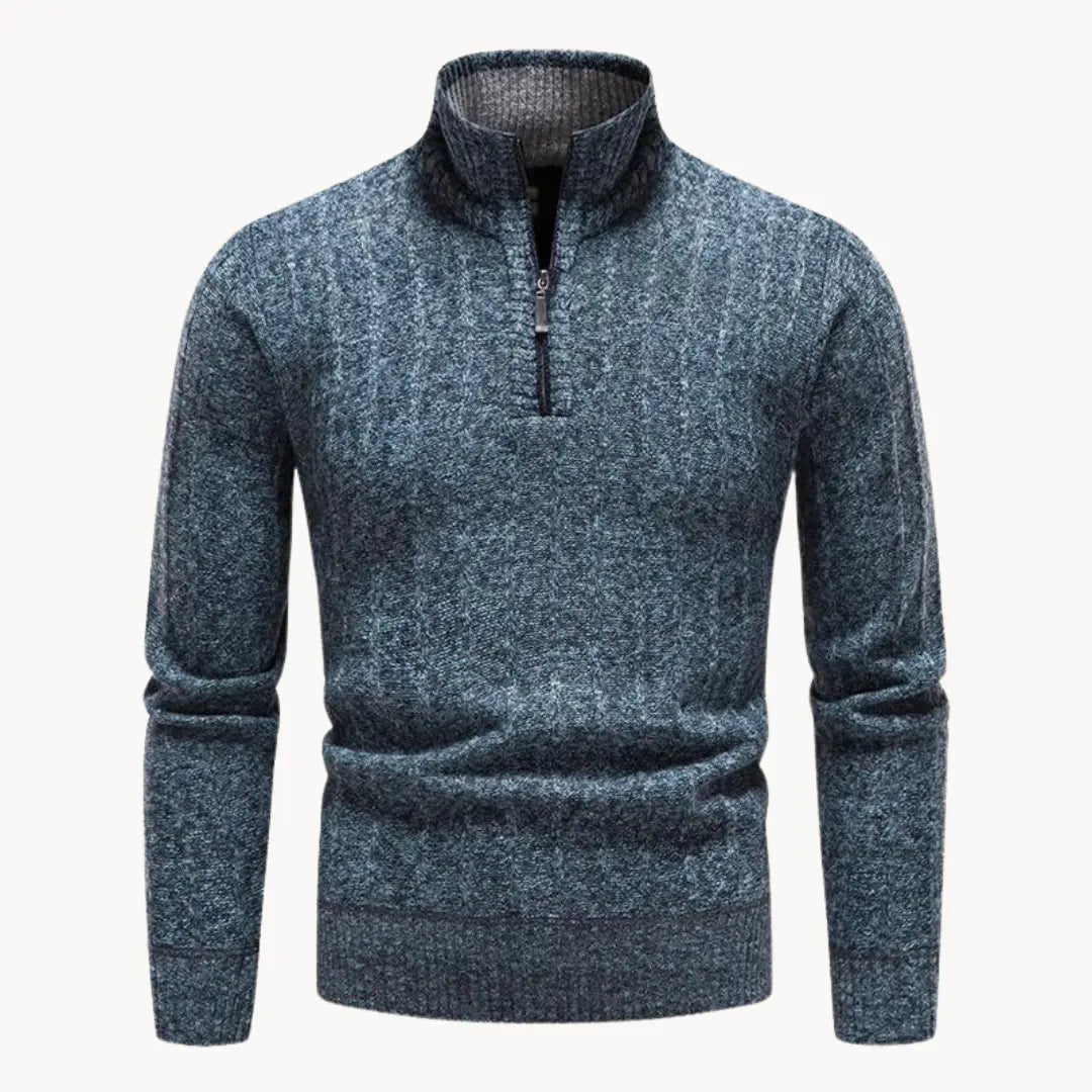 Herrenpullover Viertelpullover mit Reißverschluss und Modernem Design 7