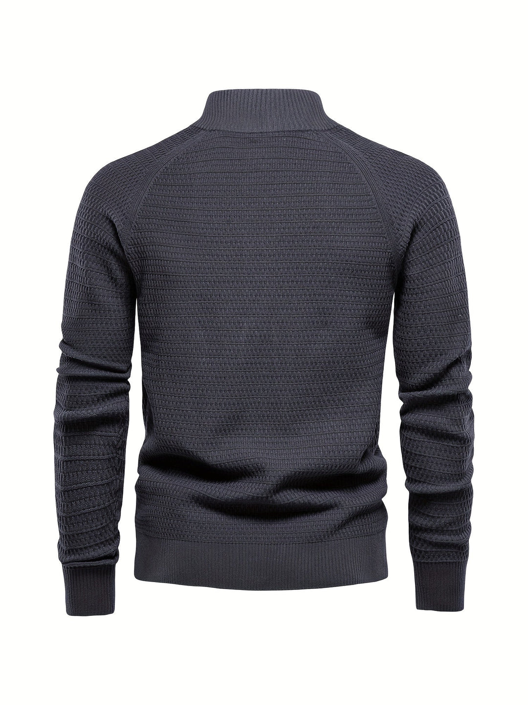 Herrenpullover mit Stehkragen und Knöpfen 8