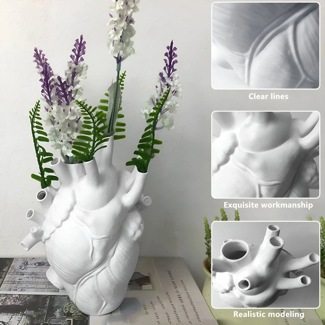 Herzförmige Blumenvase für Zuhause – Einzigartiges Design für Dekoration und Blumen 6