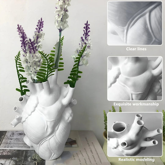 Herzförmige Blumenvase für Zuhause – Einzigartiges Design für Dekoration und Blumen 6