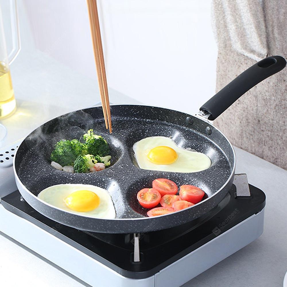 Herzförmige Pfannkuchenpfanne für kreative Frühstücke - Vierfach Pfannkuchen Pfanne 0