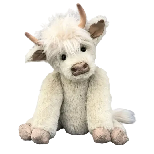 Hochlandrinder Kuscheltier Hamish für Kinder und Erwachsene - Handgefertigtes Plüschtier mit Drahtgebundenen Ohren und Realistischem Geräusch 0