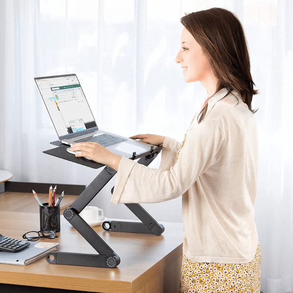 Höhenverstellbarer Laptopständer Mit Abnehmbarem Mauspad Für Ergonomisches Arbeiten 0