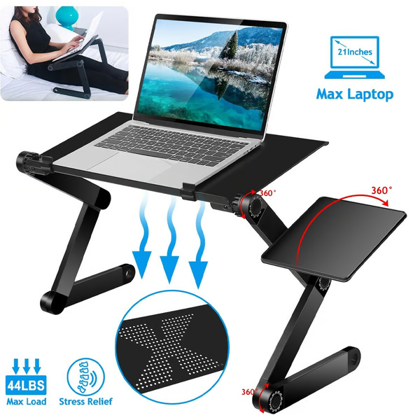 Höhenverstellbarer Laptopständer Mit Abnehmbarem Mauspad Für Ergonomisches Arbeiten 5