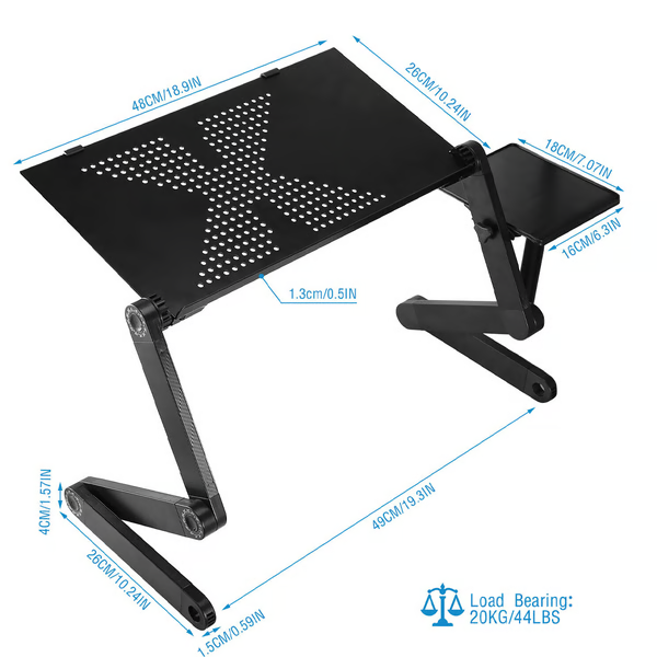 Höhenverstellbarer Laptopständer Mit Abnehmbarem Mauspad Für Ergonomisches Arbeiten 6