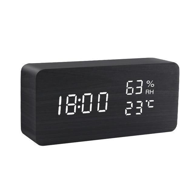 Holzblock-LED-Wecker für modernes Wohnen 10