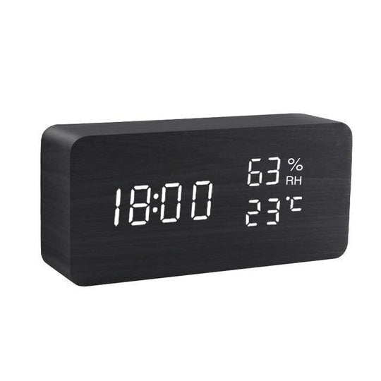 Holzblock-LED-Wecker für modernes Wohnen 10