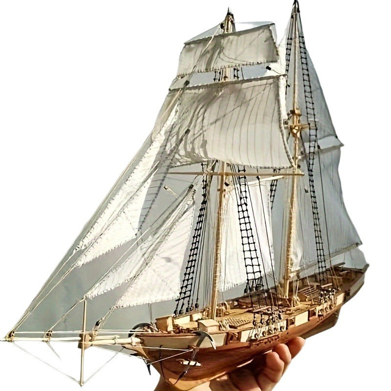 Holzmodell Segelschiff 3D-Puzzle für Bootsliebhaber 0