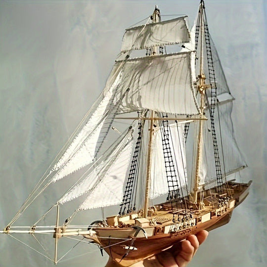 Holzmodell Segelschiff 3D-Puzzle für Bootsliebhaber 1